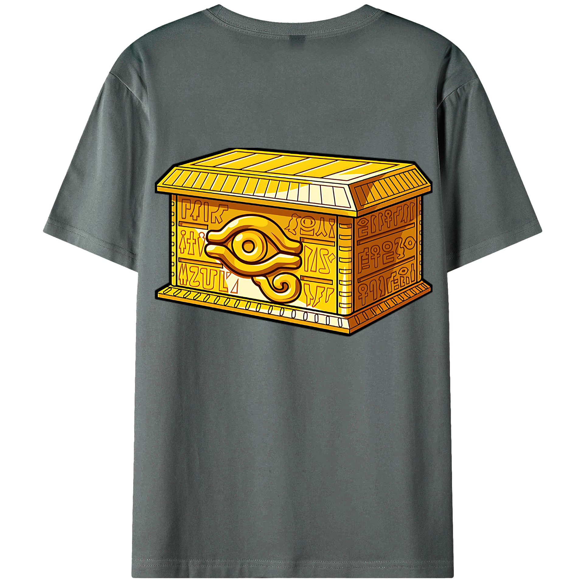 （画像用） 遊☆戯☆王 Yu-Gi-Oh! 綿100％ メンズ半袖Tシャツ（バックプリント） 通気性